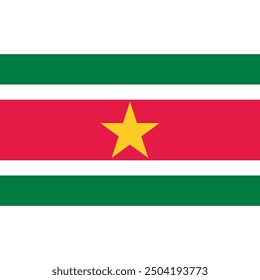 High-quality EPS vector file of the Surinamese flag. Perfect for print and digital media. This design features accurate colors and details, making it ideal for any project related to Suriname.






