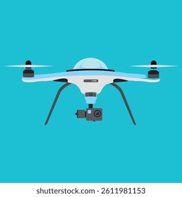 High-quality EPS vector graphic of a drone, perfect for various design projects. Ideal for websites, presentations, and printed materials.
