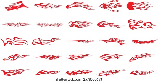 High-quality exclusive stylized flames vector