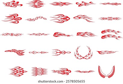 High-quality exclusive stylized flames vector