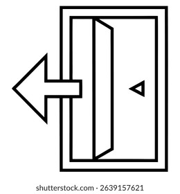 High-quality exit icon graphic, perfect for website or app design. Clean and simple design.