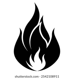 Silueta de alta calidad del Vector del icono del fuego - símbolo minimalista de la llama para el Web, App, logotipo, Diseño gráfico
