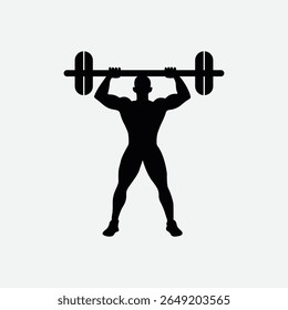 High-quality fitness training silhouette vector perfect for gym, workout, and exercise designs. Ideal for posters, t-shirts, ads, and social media content.