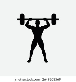 High-quality fitness training silhouette vector perfect for gym, workout, and exercise designs. Ideal for posters, t-shirts, ads, and social media content.