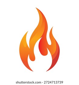 Ilustración vectorial de icono de llama de alta calidad con un símbolo de fuego caliente y el concepto de energía ardiente. Ideal para logotipos, marcas, proyectos energéticos, App, Sitios web, diseño de interfaz de usuario, señales de advertencia, gráficos industriales y usos de diseño moderno de moda. Vector totalmente editable, escalable y aislado para proyectos creativos profesionales.