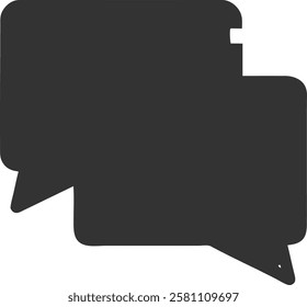 High-Quality Flat chat bubble Message Icon –Transparent Background with Scalable Vector Layer Illustration