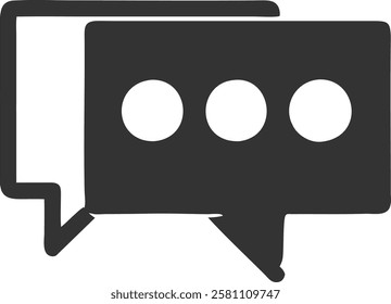 High-Quality Flat chat bubble Message Icon –Transparent Background with Scalable Vector Layer Illustration