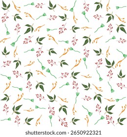Ilustração sem emenda de padrão floral de alta qualidade para decoração têxtil, digital e design de produto artístico com um estilo botânico limpo