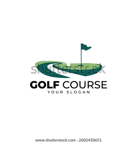 High-Quality Golf Course Logo Design in Vector Format for Professional Branding and Sports Enthusiasts