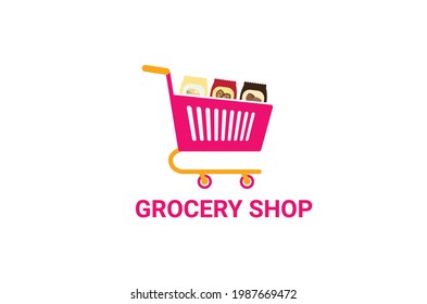 High-Quality Grocery and Delivery Logo Design Vector grocery icon