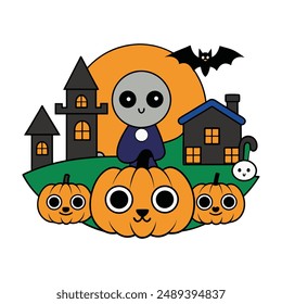 High-Quality Halloween Illustrations, Cartoons, Clipart, and Line Art Designs for Printable Graphics
