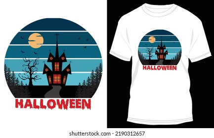 High-quality Halloween T-shirt Design Vector Illustration