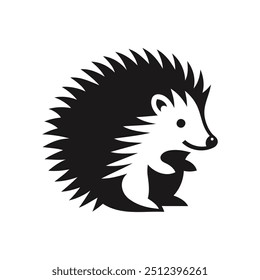 High-Quality Hedgehog Silhouette Vector: Ideal for Animal Lovers and Wildlife Graphic Projects