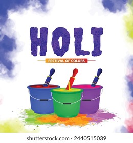 A high-quality Holi banner with crisp graphics and vivid colors, optimized for sharing on various social media platforms to celebrate the festival with friends, family, and followers.