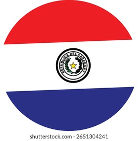 High-quality illustration featuring the map of Paraguay combined with the national flag elements. Ideal for educational materials, presentations, infographics, and patriotic designs