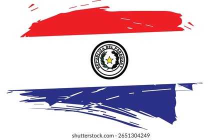 High-quality illustration featuring the map of Paraguay combined with the national flag elements. Ideal for educational materials, presentations, infographics, and patriotic designs