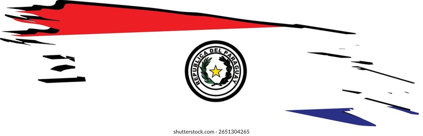 High-quality illustration featuring the map of Paraguay combined with the national flag elements. Ideal for educational materials, presentations, infographics, and patriotic designs