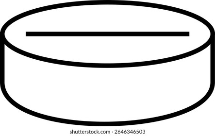 High-quality illustration of a single pill or tablet isolated on a clean background. Ideal for medical, pharmaceutical, or healthcare-related designs. Perfect for ads, websites, or education