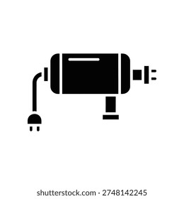High-quality image of a black automotive engine with attached cables, ideal for repair manuals and mechanical projects.