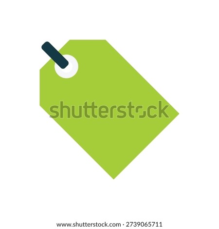 High-quality image of a blank vibrant green price tag with a black marker pen, isolated on a clean white background, ideal for retail, pricing, sales, and business promotions.
