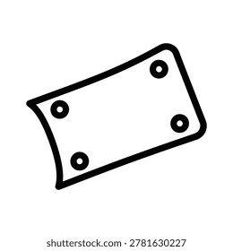 High-quality image of a durable black metal mounting bracket with screw holes, perfect for industrial and DIY projects.