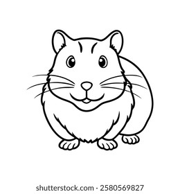 A high-quality image of a hamster isolated on a white background, perfect for commercial use, pet-related content, educational materials, and editorial projects. Ideal for websites, advertisements, pe