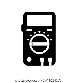 High-quality image of a professional black digital multimeter with clear display, ideal for electrical testing, engineering projects, and technical tutorials.