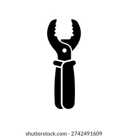 High-quality image of professional black and silver wire cutting pliers with sharp edges, isolated on a clean white background, ideal for DIY, repair, and crafting projects.
