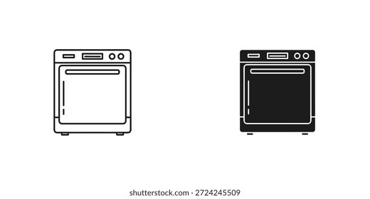 High-quality image showcasing a sleek, modern built-in oven. Ideal for contemporary kitchens, featuring a digital display and control panel.