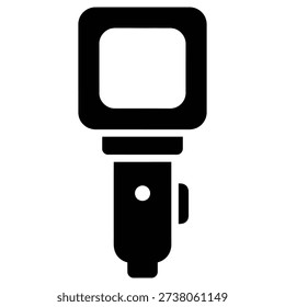 High-quality image of a sleek black car phone mount holder, isolated on a clean white background, perfect for commercial and advertising use.