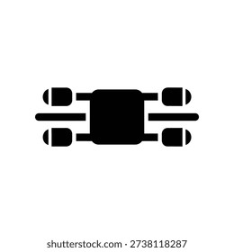High-quality image of a sleek black drone remote control with ergonomic design, perfect for commercial use, technology projects, and aerial photography.