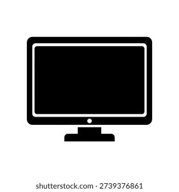High-quality image of a sleek black flat screen television turned off, isolated on a clean white background, ideal for technology, media, and advertising projects.