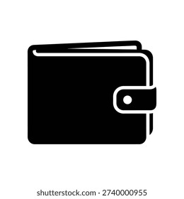 High-quality image of a sleek black leather wallet with a card slot, isolated on white background, perfect for finance, business, and lifestyle commercial use.