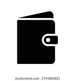 High-quality image of a sleek black leather wallet with a card slot, isolated on white, perfect for finance and lifestyle projects.