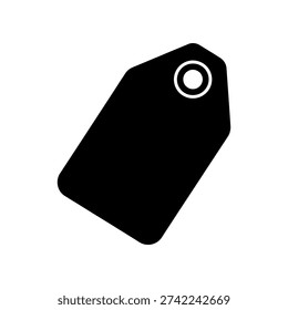 High-quality image of a sleek black leather luggage tag featuring a sturdy silver ring, perfect for travel branding, product displays, and commercial use with clean lighting.