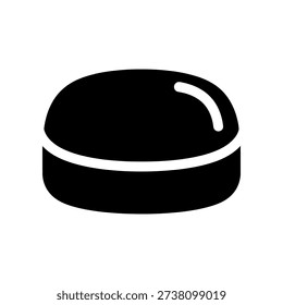 High-quality image of a sleek black silicone wedding ring with white inner stripe, perfect for jewelry ads, wedding themes, and modern lifestyle content.