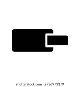 High-quality image of a sleek black USB flash drive with metallic connector, isolated on pure white background, perfect for tech, data storage, and digital marketing projects.