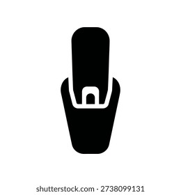 High-quality image of a sleek black USB Type C charger plug, isolated on a clean white background, ideal for tech, electronics, and modern lifestyle projects.