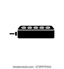 High-quality image of a sleek black USB car charger with four charging ports, perfect for travel, tech, and automotive use, displayed on a clean white background.