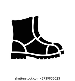 High-quality image of a stylish black and white chunky platform boot with thick sole, perfect for fashion design, retail, and commercial use.