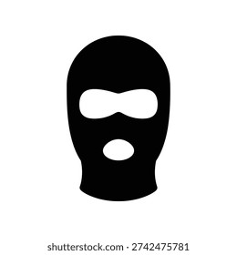 High-quality, isolated image of a sleek black ninja mask with eye openings, perfect for security, anonymity, and stealth themes in design projects.