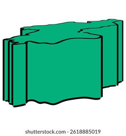 Ilustração vetorial isométrica de alta qualidade da Coreia do Norte em um estilo desenhado à mão.Perfeito para análise geopolítica, uso educacional, publicações de mídia e apresentações de negócios profissionais.