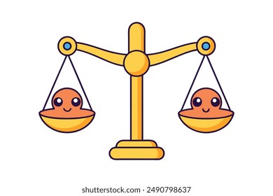High-quality justice scales vector illustration for versatile print ables and designs