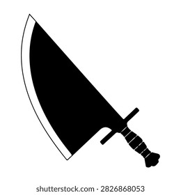 A high-quality kitchen knife featuring a black handle and a sharp, stainless steel blade, ideal for cooking and culinary tasks.
