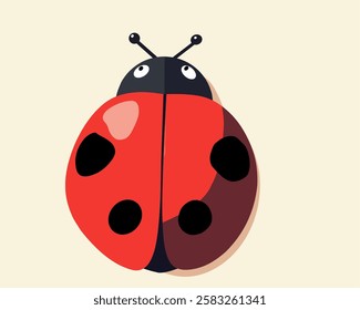 High-quality ladybug vector icon with a clean, modern design. Perfect for apps, websites, logos, and prints. Scalable