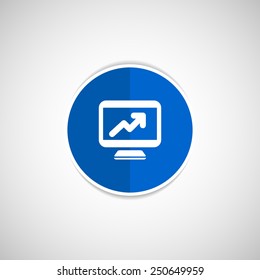 High-quality laptop screen with the Dollar sign. Economy concept.