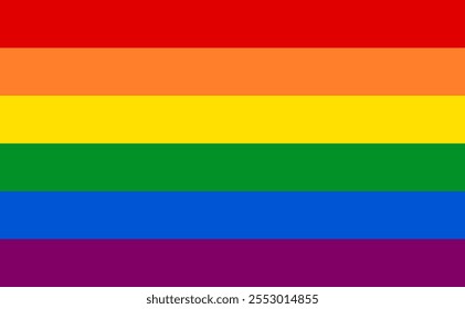 High-quality LGBTQ+ pride flag vector. Perfect for Pride events, social media, and design projects promoting equality and diversity. Symbol of love, unity, and the LGBTQ+ community. Download now