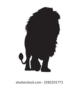 High-Quality Lion Silhouette Vector Clipart - Lion Silhouette - Lion Vector - Lion Illustration 
