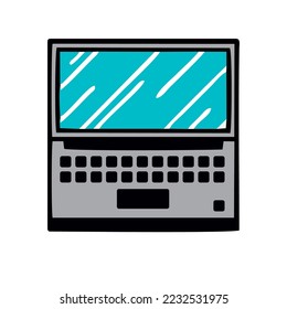 Illustrationen von hochwertigen und luxuriösen Notebooks und Technologien