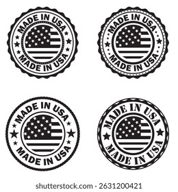 High-quality "Made in the USA" label design ideal for product packaging, branding, and marketing materials. This label emphasizes American manufacturing, adds authenticity to your products, and helps 